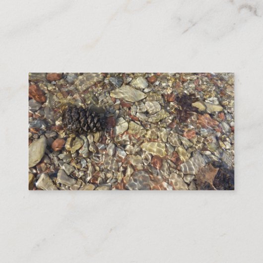テイラークリークの小石自然写真 名刺 (裏面)