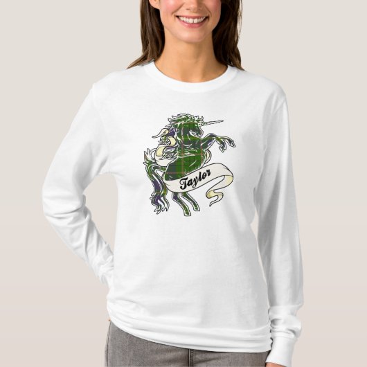 テイラータータンチェックユニコーン Tシャツ (正面)