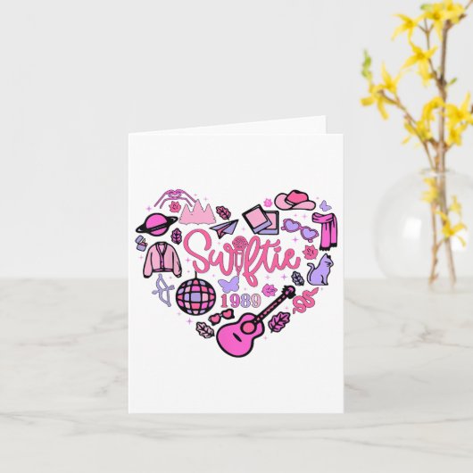 テイラーハートファーストネームパーソナライズされた誕生日ガール カード (黄色い花)