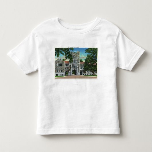 テイラーホールのVassarの大学の外観 トドラーTシャツ (正面)