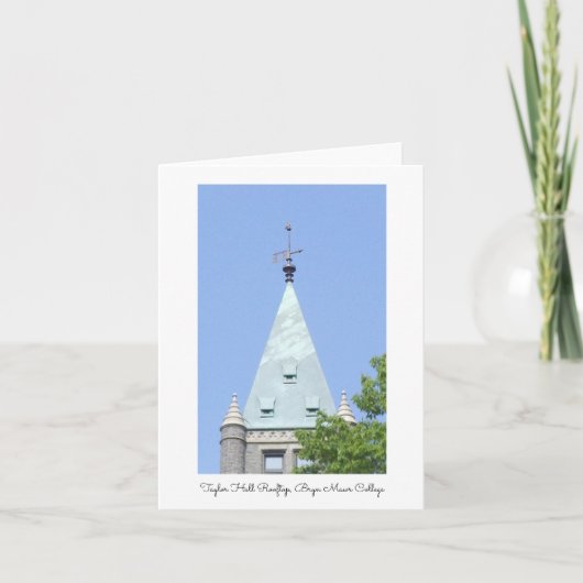 テイラーホールルーフトップ、ブリンマワーカレッジ ノートカード (正面)