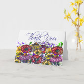 テイラーワイルドフラワーサンキューカード カード (黄色い花)