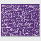 テイラー名前をカスタムすると雪片 ラッピングペーパー (フラット)