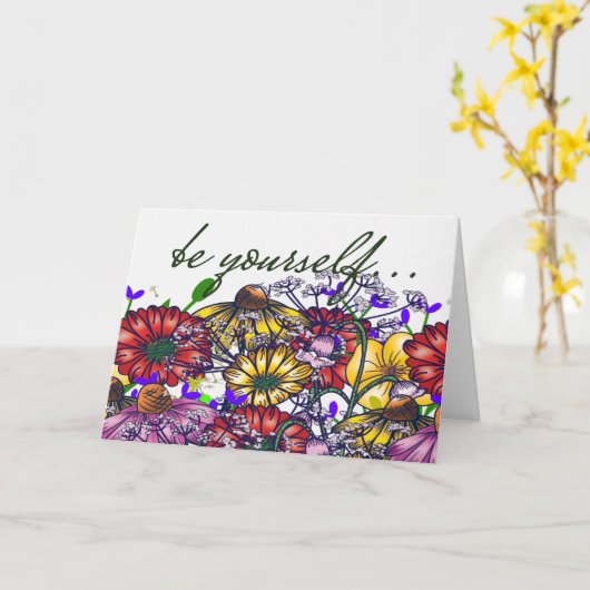 テイラー氏の勇気 カード (黄色い花)