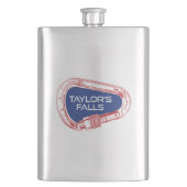 テイラー秋ズミネソタロック登山カラビナー フラスク (正面)