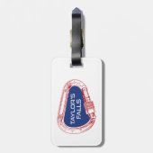 テイラー秋ズミネソタロック登山カラビナー ラゲッジタグ (裏面縦)