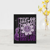 テイラー ファーストネーム わたしはテイラーが好き テイラーちゃん クールな80's V カード (黄色い花)