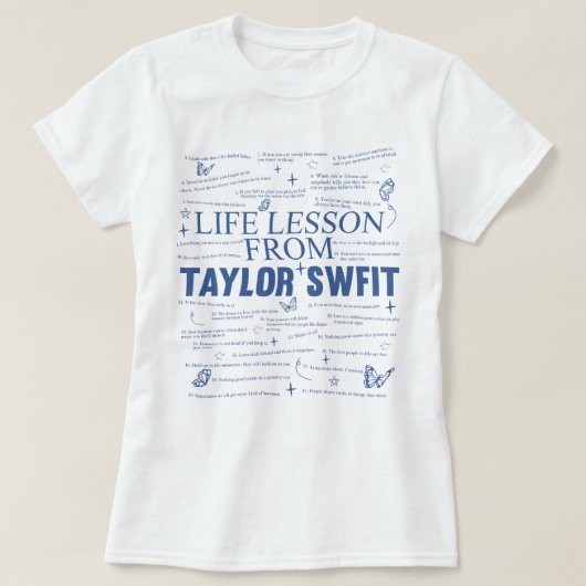 テイラーswfitのライフレッスン2 11-4 tシャツ (デザイン正面)
