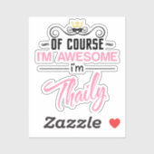 テイリーもちろん私は名前素晴らしノベルティだ シール (シート)