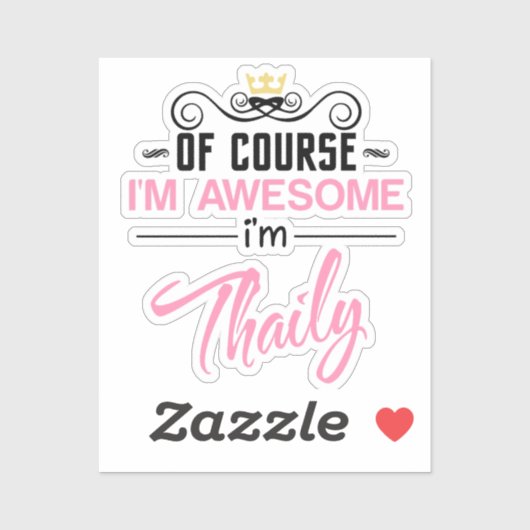 テイリーもちろん私は名前素晴らしノベルティだ シール (シート)