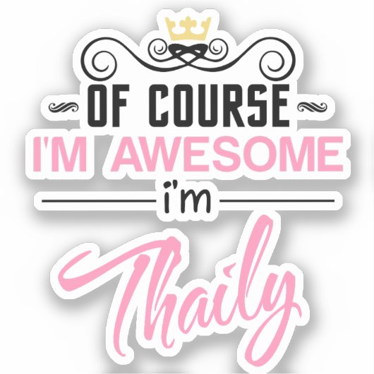 テイリーもちろん私は名前素晴らしノベルティだ シール (正面)