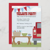 テイルゲートフットボールパーティの招待状 招待状 (正面/裏面)