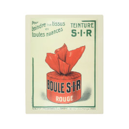 テインチュールルージュフランスのヴィンテージレディースブードワアドバー メタルプリント