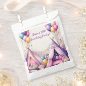 テエカラフルペ魅力的誕生日スリーポバーパーティー フェイバーバッグ (クリップ留めされた状態)