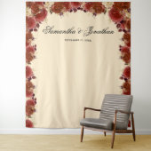 テエレガントラコッタフ結婚ラワーズの背景 タペストリー (インサイチュ)