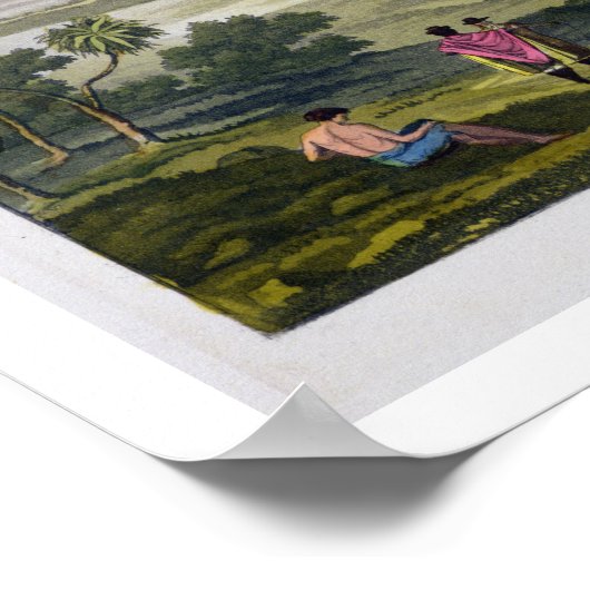 テオカリ素晴らしメキシコ・テノチティトラン寺院 ポスター (角)