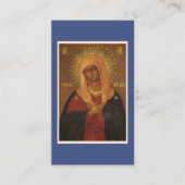 テオトコスとヴァージン喜べ!祈りの言葉カード 名刺 (正面)