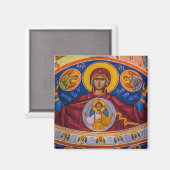 テオトコスと天使のアイコンを持つキリストの子供 マグネット (正面/裏面)