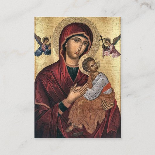 テオトコス正統派祈りの言葉カード 名刺 (正面)