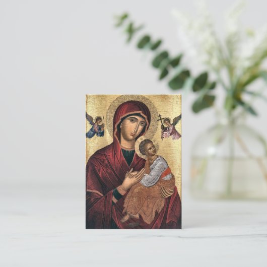 テオトコス正統派祈りの言葉カード 名刺 (スタンド正面)