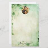 テオトコス・キリスト・チャイルドと天使の正統 便箋 (正面/裏面)