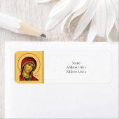 テオトコス(ヴァージンメアリー)正教会のキリスト教のアイコン ラベル (インサイチュ)