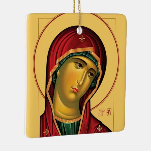 テオトコス(ヴァージンメアリ)の正統アイコン セラミックオーナメント (右)
