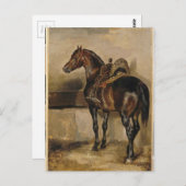 テオドア・ゲリコーによる厩舎のトルコの馬 ポストカード (正面/裏面)