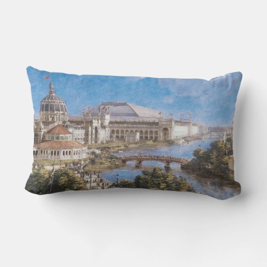 テオドア・ロビンソンによる世界コロンビア博覧会 ランバークッション (裏面)