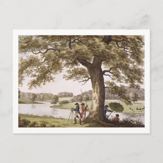 テオドライト（コロウ）によるハンフリー・リプトン測量 ポストカード (正面)