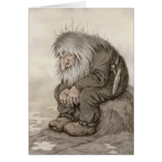 テオドールKittelsen Troll 疑問に思古いノートカード