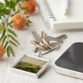 テオドーレの峡谷を越え色彩の鮮やかたダブルレインボー キーホルダー (側面)