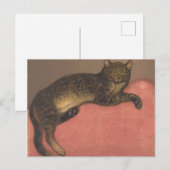 テオフィレステインレン |冬：クッションの上の猫 ポストカード (正面/裏面)