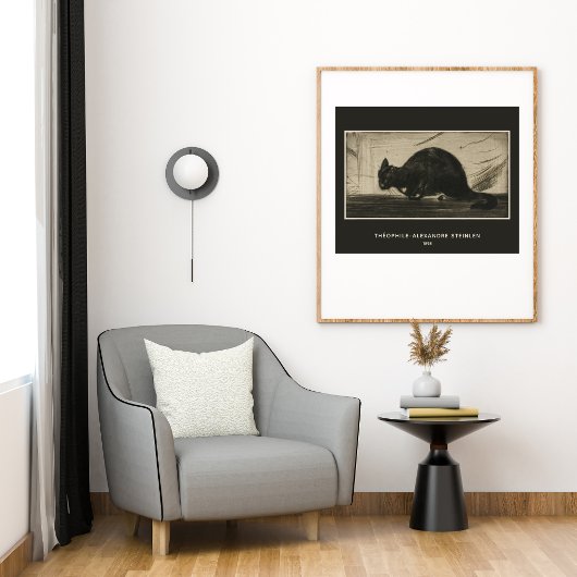 テオフィレ・スティインレン、黒猫の背中をアーチング ポスター