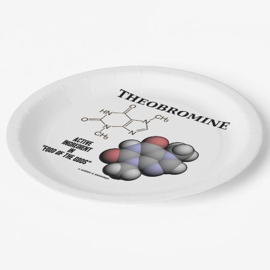 テオブロミンチョコレート分子の有効成分 ペーパープレート (アングル)