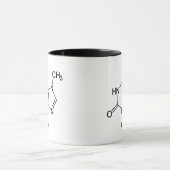 テオブロミンチョコレート分子化学図 マグカップ (中央)