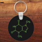 テオブロミン チョコレート 分子 化学図 キーホルダー (正面)