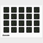 テオブロミン チョコレート 分子 化学図 スクエアシール (シート)