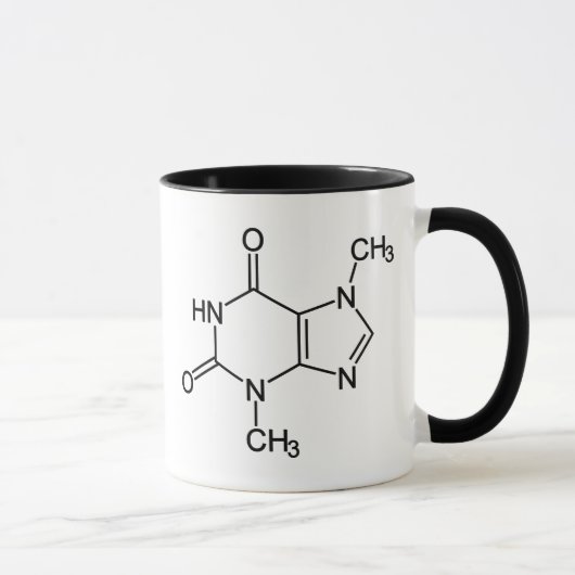 テオブロミン チョコレート 分子 化学図 マグカップ (右)