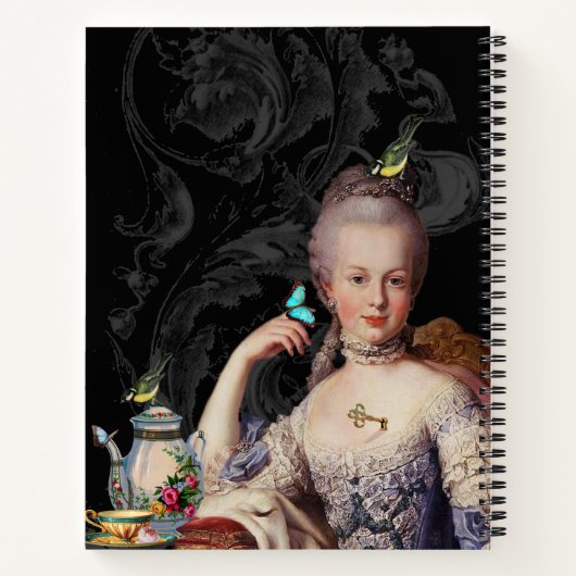 テオプティトリアノンフランスのノワールパーソナライズされたノ ノートブック (裏面)