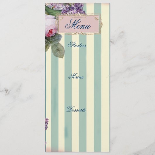 テオプティトリアノンメニュー メニュー (裏面)