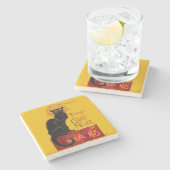 テオペレスティインレン – Leチャットノワールヴィンテージ ストーンコースター (横)