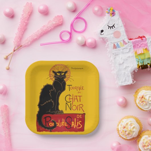 テオペレスティインレン – Leチャットノワールヴィンテージ ペーパープレート (パーティー)