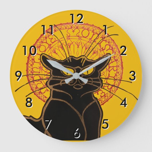 テオペレスティインレン – Leチャットノワールヴィンテージ ラージ壁時計 (正面)