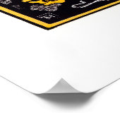 テオヴァンホイテマレトロピーコッククリップアートブラック ポスター (角)