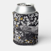 テオヴァンホイテマレトロピーコッククリップアートブラック 缶クーラー (缶裏面)