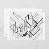 テオ・ヴァン・ドスバーグによる建築解析 ポストカード (正面/裏面)