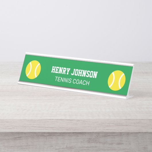 テカスタムニスコーチの机名プレート デスクネームプレート (正面)