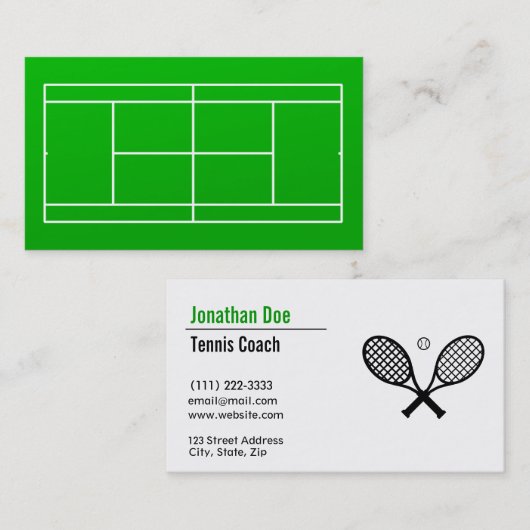 テカスタムニスコーチ名刺 名刺 (正面/裏面)