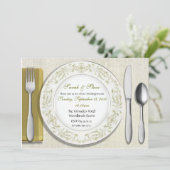 テカスタムーブル設定ポスト結婚ズブランチ招待状 招待状 (スタンド正面)